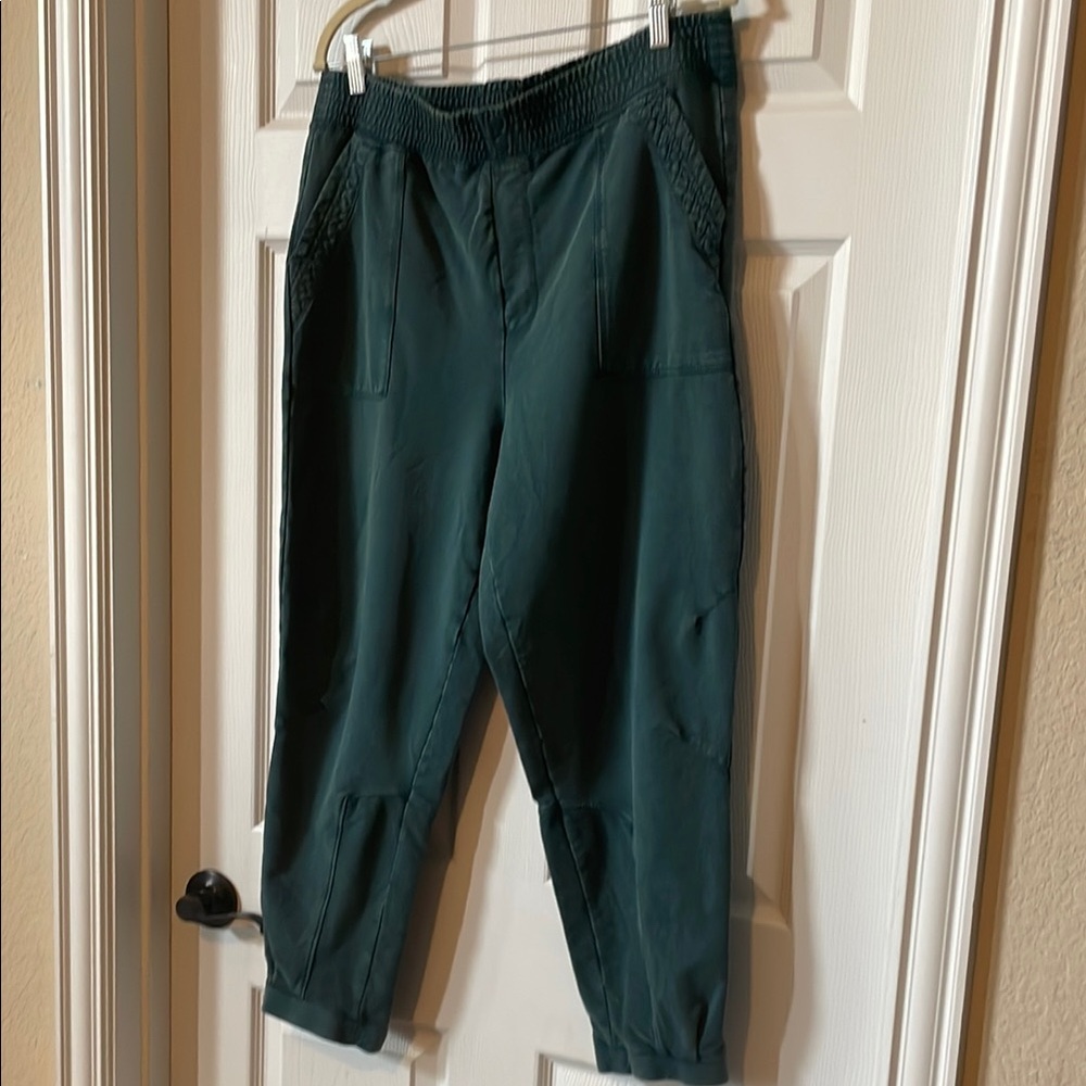 Anthropologie Dark Green Track Pants